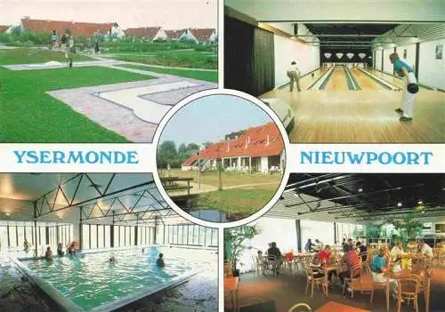 AK / Ansichtskarte  Nieuwpoort__West-Vlaanderen_Belgie Ysermonde Victorlaan Park Hallenbad Kegelbahn Gastraum