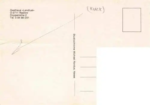 AK / Ansichtskarte  Rastow Gasthaus Landlust Gastraeume