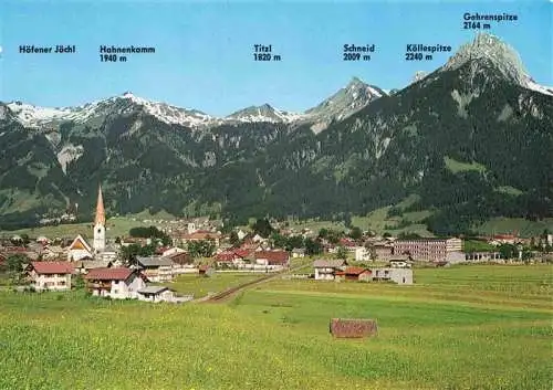 AK / Ansichtskarte  Reutte_Tirol_AT Panorama mit Hahnenkamm Koellespitze Gehrenspitze