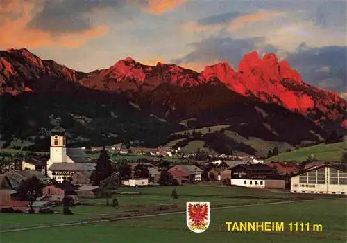 AK / Ansichtskarte  Tannheim_1097m_Tirol_AT Abendrot an Rotflueh und Gimpel