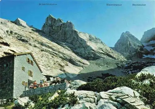 AK / Ansichtskarte 73998193 Blaueishuette_1700m_Hochkalter_Berchtesgaden mit Schaertenspitze Blaueisspitze Hochkalter