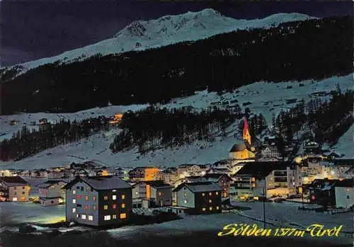 AK / Ansichtskarte  Soelden__oetztal_AT bei Nacht mit Gaislachkogel