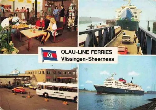 AK / Ansichtskarte  VLIssINGEN_Zeeland_NL Olau Line Ferries Vertrekhal passagiers Check in passagiers autos Belading autos MS Olau Kent