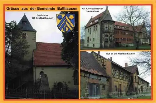 AK / Ansichtskarte  Ballhausen Dorfkirche Herrenhaus Gut