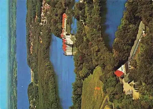 AK / Ansichtskarte  Gluecksburg__Ostseebad Fliegeraufnahme mit Schloss und Parkhotel Ruhetal