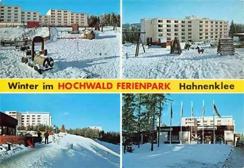 AK / Ansichtskarte  Hahnenklee-Bockswiese_Harz Winter im Hochwald Ferienpark Hahnenklee Details