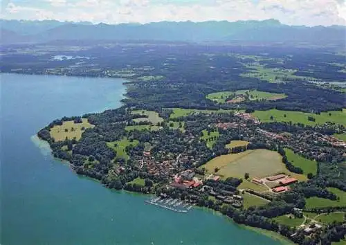 AK / Ansichtskarte  Bernried_Starnberger_See Fliegeraufnahme mit Alpenpanorama