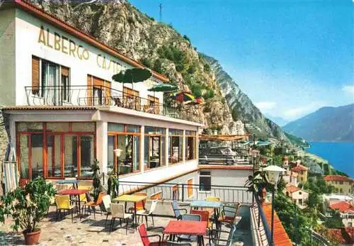 AK / Ansichtskarte 73998336 Limone-sul-Garda_Brescia_Lombardia_IT Hotel Castell Terrasse