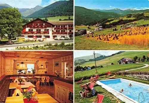 AK / Ansichtskarte 73998339 Terenten_Vintl_Suedtirol Pension Leitner Panorama Gaststube Pool