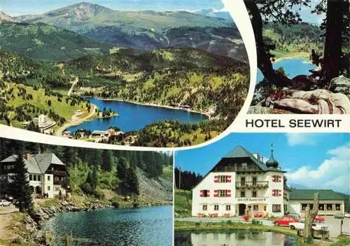 AK / Ansichtskarte  Turracherhoehe_1783m_Kaernten_Steiermark Fliegeraufnahme Hotel Seewirt mit Gaestehaus Cafe Bauernstube