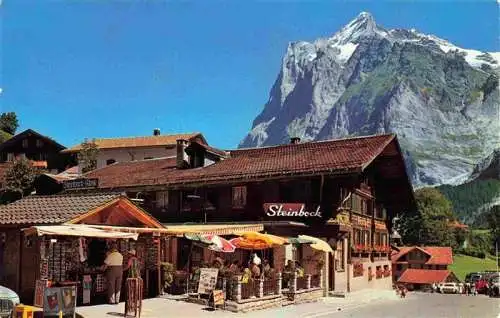 AK / Ansichtskarte  Grindelwald_BE Gasthof Steinbock mit Wetterhorn