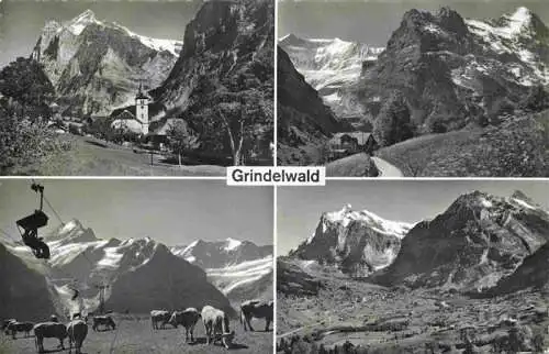 AK / Ansichtskarte  Grindelwald_BE Kirche Panorama Sessellift