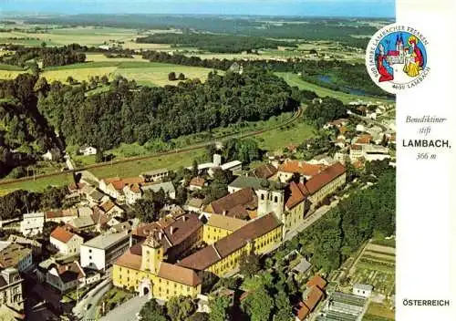 AK / Ansichtskarte  Lambach_Traun_Oberoesterreich_AT Benediktinerstift Lambach Fliegeraufnahme