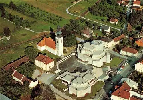 AK / Ansichtskarte  Oberwart_Burgenland_AT Fliegeraufnahme Alte roem kath Pfarrkirche und neues Seelsorgezentrum mit Kirche und Pfarrheim