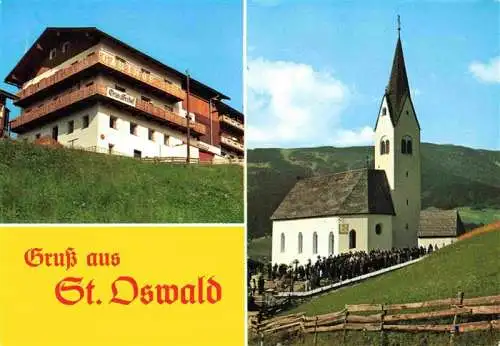 AK / Ansichtskarte  Kartitsch_Osttirol_AT Gasthof Pension Oswalderhof Kirche St Oswald