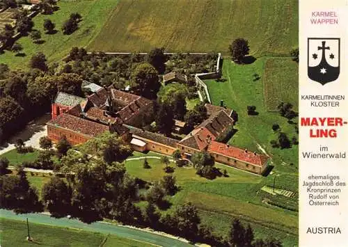 AK / Ansichtskarte  Mayerling_Baden_Niederoesterreich_AT Karmelitinnenkloster Ehem Jagdschloss Fliegeraufnahme