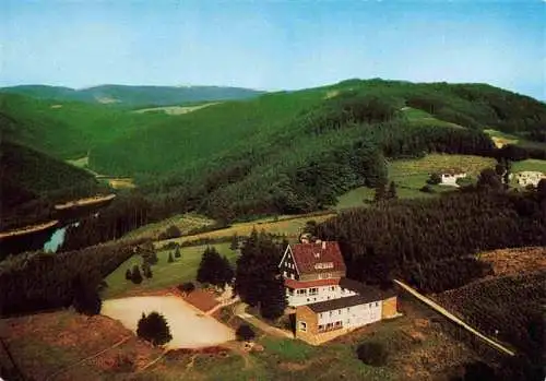 AK / Ansichtskarte  Bergneustadt Jugendherberge an der Aggentalsperre Fliegeraufnahme