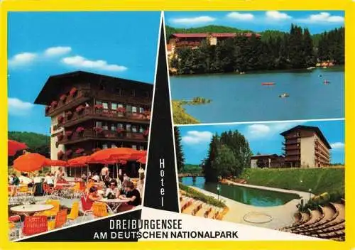 AK / Ansichtskarte  Tittling Ferienhotel Dreiburgensee Terrasse Seepartie