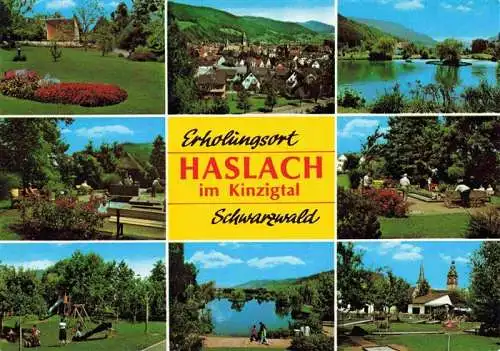 AK / Ansichtskarte 73998616 Haslach_Kinzigtal Teilansichten Park Spielplatz Seepartie Minigolf