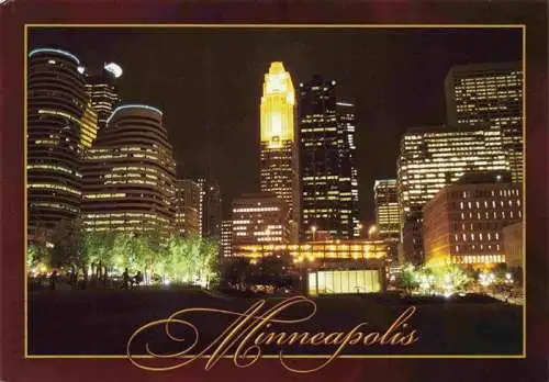 AK / Ansichtskarte  Minneapolis_Minnesota by Night