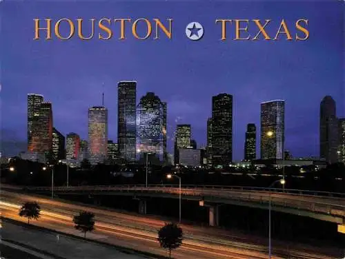 AK / Ansichtskarte  Houston__Texas_USA Skyline of Houston at dusk