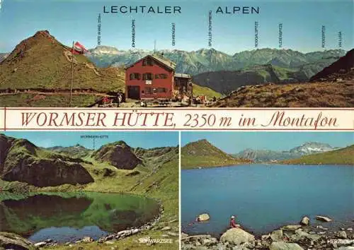 AK / Ansichtskarte  Wormserhuette_2350m_Kuehtal_Montafon_AT mit Schwarzsee und Herzsee Teilansichten