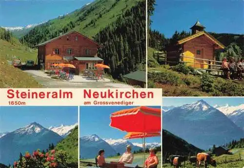 AK / Ansichtskarte  Neukirchen_Grossvenediger_AT Gasthof Skihuette Steineralm im Duernbachtal Panorama Teilansichten