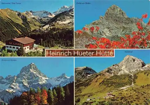 AK / Ansichtskarte  Heinrich-Hueter-Huette_1764m_Raetikon_Vorarlberg_AT Saloniental Drei Tuerme Zimba von Sueden Zimba von Norden Saulakopf