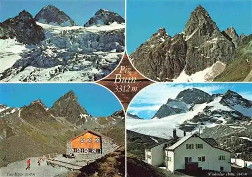 AK / Ansichtskarte  Silvretta_GR Wiesbadner Huette Tuoi Huette mit Piz Buin