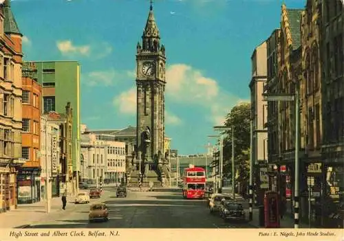 AK / Ansichtskarte  Belfast High Street and Albert Clock