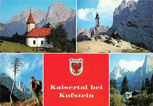 AK / Ansichtskarte  Hinterbaerenbad_Kaisertal_Tirol_AT Antoniuskapelle Stripsenjoch Bergsteiger Gipfelkreuz Anton Karg Haus