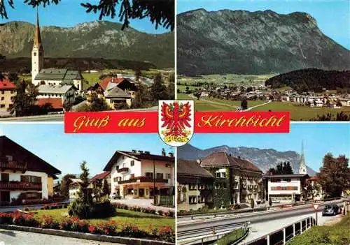 AK / Ansichtskarte  Kirchbichl_Tirol Kirche Panorama Strassenpartien