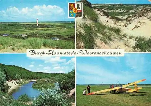 AK / Ansichtskarte  Burgh_Haamstede_NL Westenschouwen Leuchtturm Duenen Panorama Segelflieger