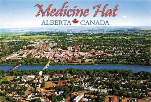 AK / Ansichtskarte  Alberta__Canada_State Medicine Hat South Saskatchewan River Fliegeraufnahme