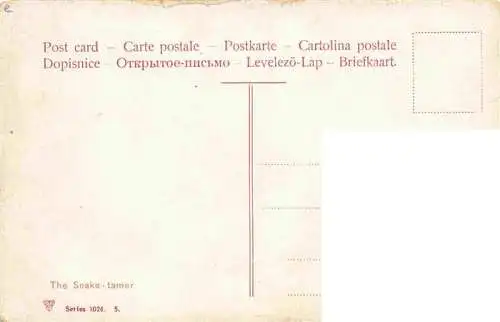 AK / Ansichtskarte  Schlangenbeschwoerer_Schlange_Snake_Serpent_Serpiente-- Trenkler The Snasket tamer 