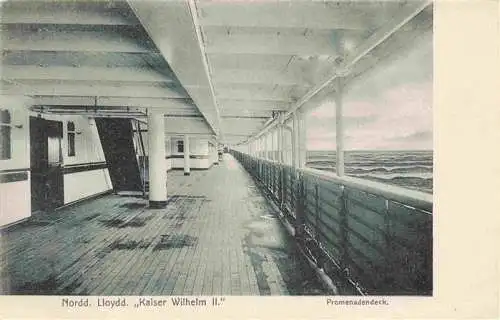 AK / Ansichtskarte  Dampfer_Oceanliner Nordd. Lloydd Kaiser Wilhelm 2 Promenadendeck