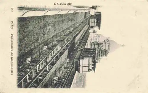 AK / Ansichtskarte  Zahnradbahn_Standseilbahn_Furniculaire_Rack_Railway-- B.F.Paris Nr. 243 Funiculaive de Montmartre