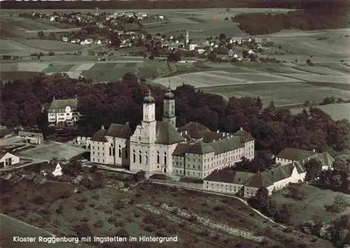 AK / Ansichtskarte  Ingstetten_Neu-Ulm Kloster Roggenburg Fliegeraufnahme
