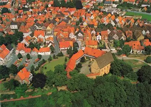 AK / Ansichtskarte  Blomberg_Lippe Burganlage mit Altstadt Fliegeraufnahme