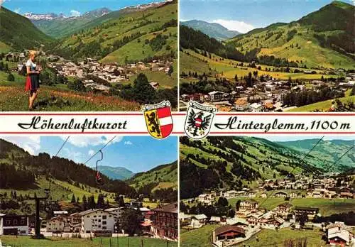 AK / Ansichtskarte  Hinterglemm_Saalbach_Pinzgau_Pongau_AT mit Talschluss Zwoelferkogel Reiterkogellift Zwoelferkogellift