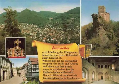 AK / Ansichtskarte  Annweiler_Trifels Panorama Reichsinsignien Dorfstrasse Burg