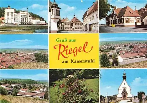 AK / Ansichtskarte  Riegel_Kaiserstuhl Riegeler Bier Gasthaus Panorama Fliegeraufnahmen Kirche