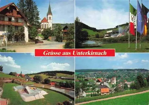 AK / Ansichtskarte  Unterkirchnach_Schwarzwald Kirche Panorama Fliegeraufnahmen