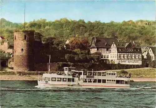 AK / Ansichtskarte  Rhens Hotel Koenigstuhl Rhein Ausflugsdampfer