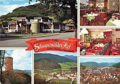 AK / Ansichtskarte  Hausach Restaurant Cafe Schwarzwaelder Hof Gastraeume Burgturm Panorama
