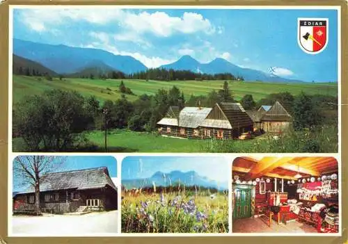 AK / Ansichtskarte  Vysoke_Tatry_Poprad_SK Zdiar Razovita fudova architektura Zdiarska izba Belianske Tatry Interier Zdiarskej iszby