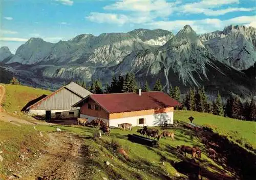 AK / Ansichtskarte  Lermoos_Tirol_AT Duftlalm mit Mieminger Gebirge Fliegeraufnahme