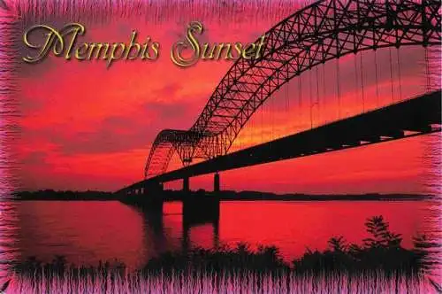 AK / Ansichtskarte  Memphis_Tennessee Hernando de Soto bridge connects Tennessee and Arkansas