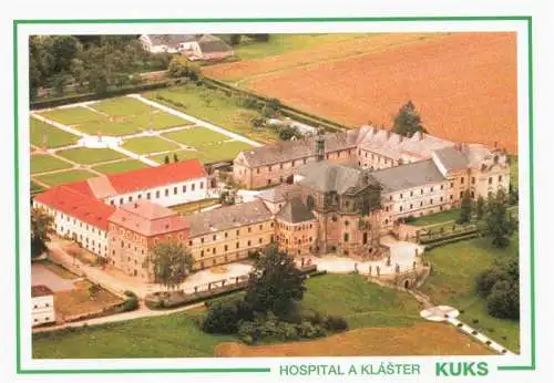 AK / Ansichtskarte  Kuks_Kukus_Trutnov_Kralovehradecky_kraj_CZ Hospital a Klaster Fliegeraufnahme