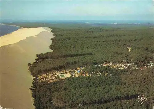 AK / Ansichtskarte  Bassin_d_Arcachon Les Terrains de Camping au pied de La Dune du Pilat vue aérienne